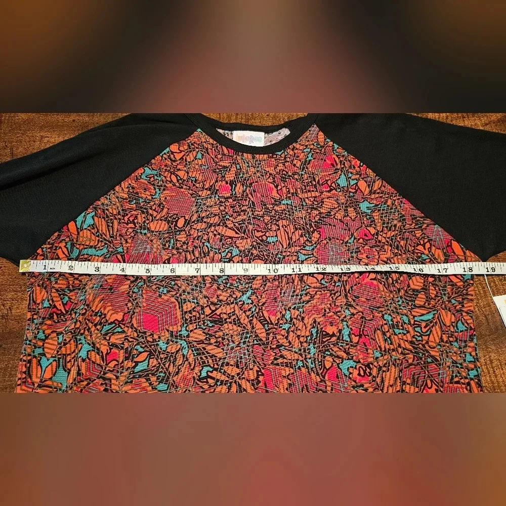 LuLaRoe Women's Randy 3/4 Raglan Sleeve T-Shirt SZ XS Soft Stretch Fall Color - Picture 8 of 10